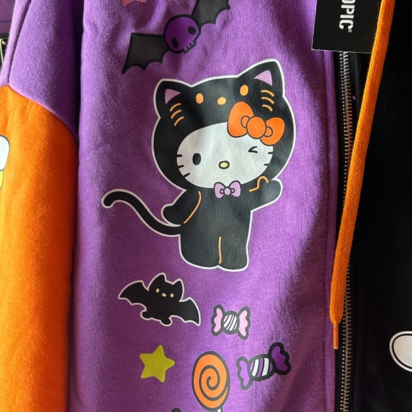 Sanrio Hello Kitty My Melody Cinnamoroll Kuromi Keroppi Zip Hoodie Women Small - Picture 3 of 11